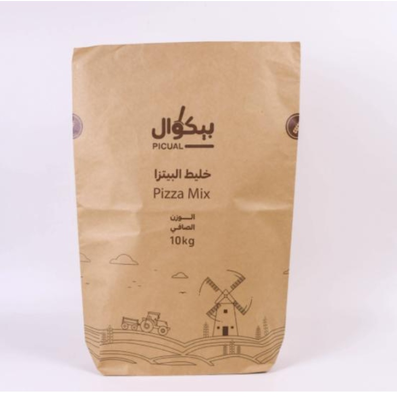 Eco Friendly 2 kg 25 kg 30 kg di sacchetti di carta per farina di pane mais personalizzati con il tuo logo riciclabile